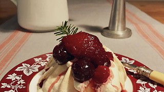 Mulled Fruit Pavlova
